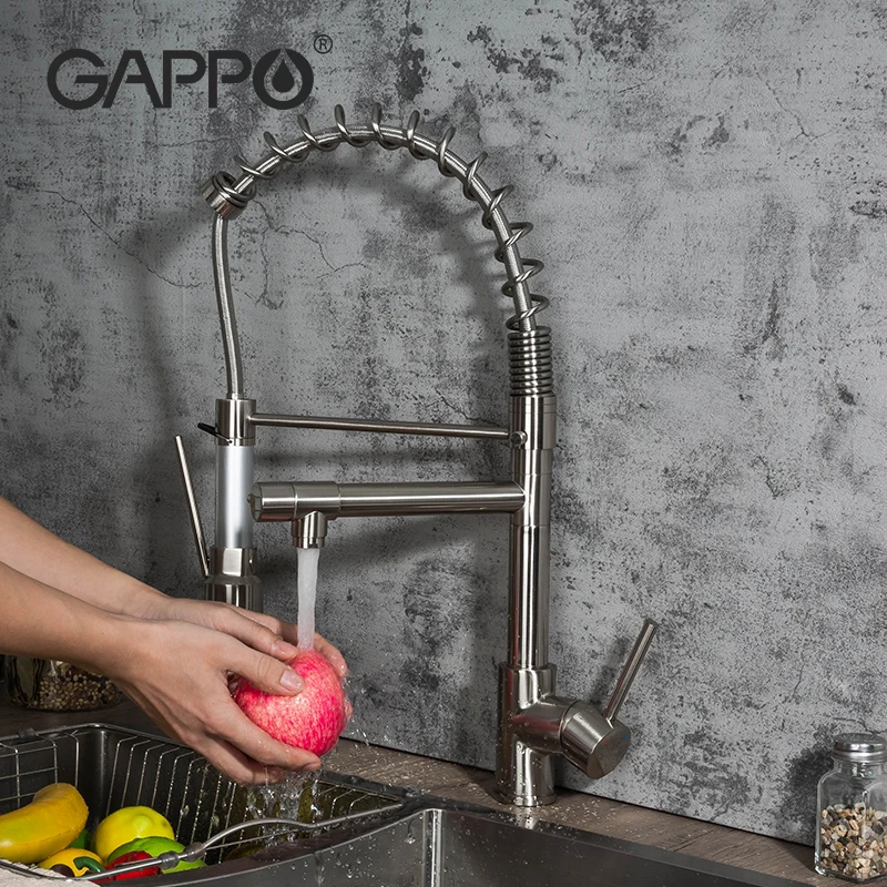 

GAPPO Kitchen Faucet Pull-out Mixing Faucet Hot and Cold Kitchen Faucet Spring Type with Spray Mixing Faucet