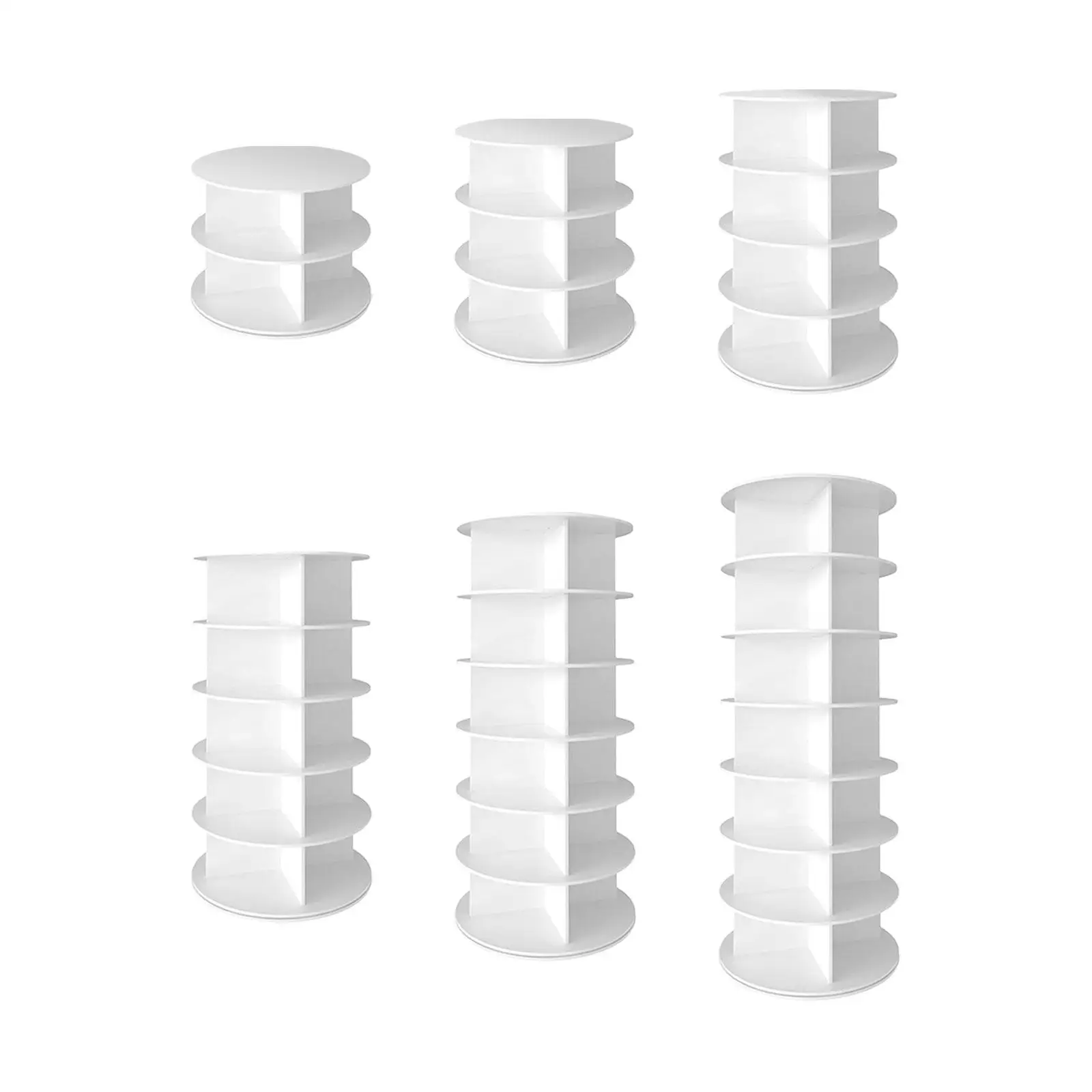 Rotating Shoe Rack White Easy Installation Rotating Shoe Display Lazy Susan