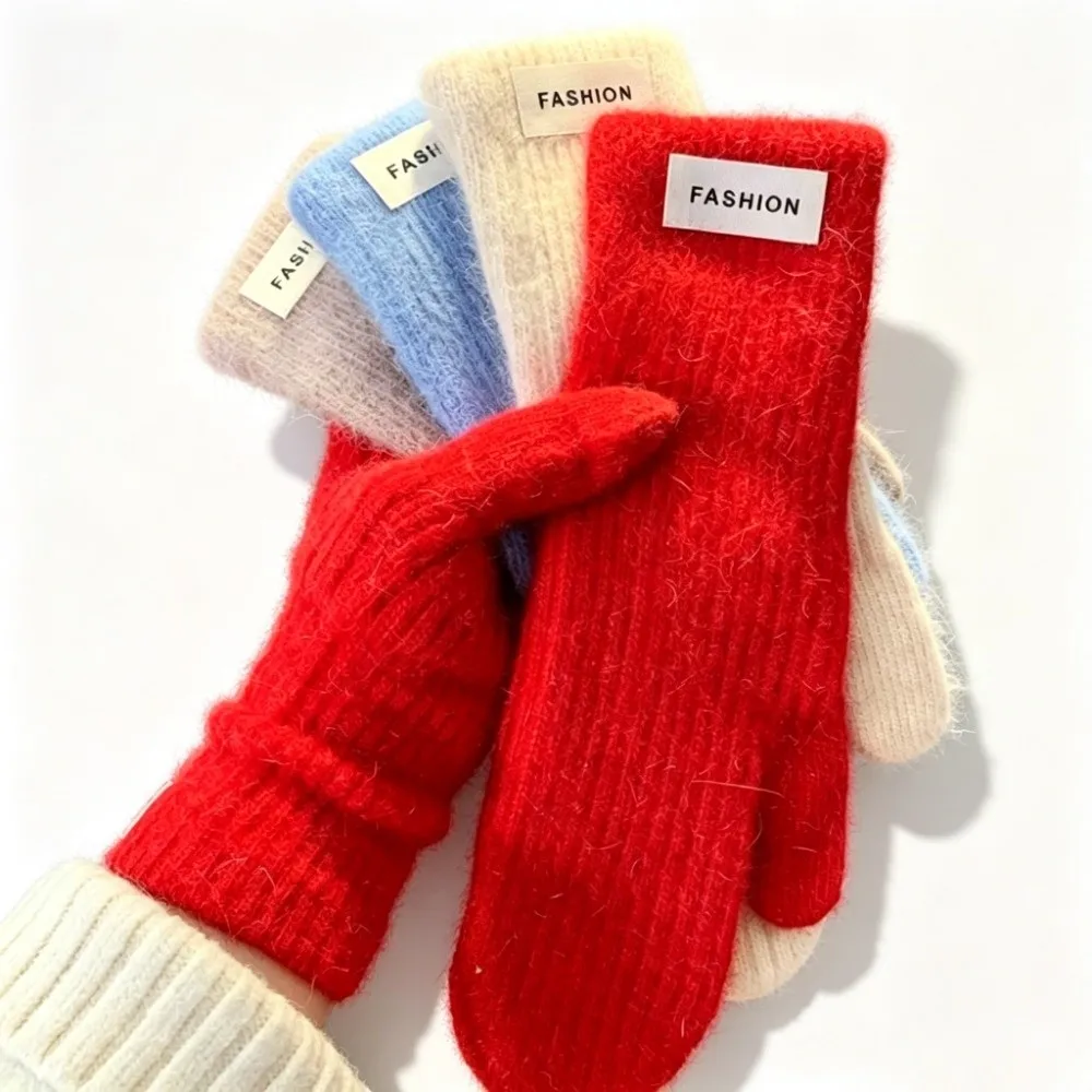 Warm Material Winter Warm Mittens Soft Fabric Thick Thermal Cold Weather Gloves 1 Pair Pack Winter Warmth Soft Gloves Cycling