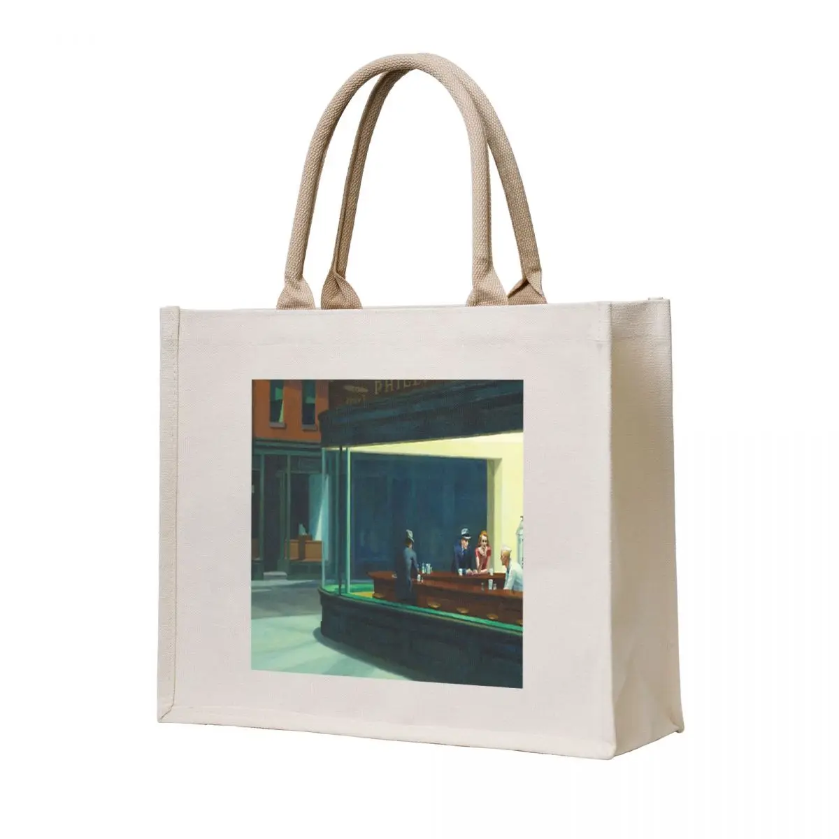 

Edward Hopper - NightHawks, Art reproduction Tote Bag Handbags bag luxury women woman shopping bag