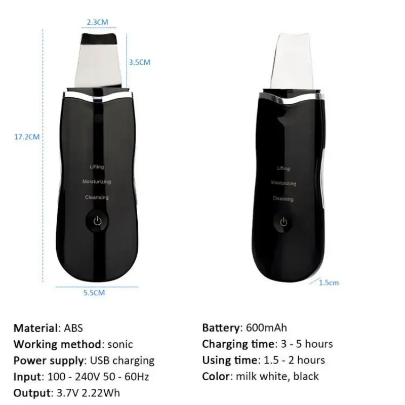 حار بالموجات فوق الصوتية تنظيف الوجه الجلد الغسيل المطهر الاهتزاز أداة إزالة الرؤوس السوداء التطهير آلة تقشير مسام الوجه العميق