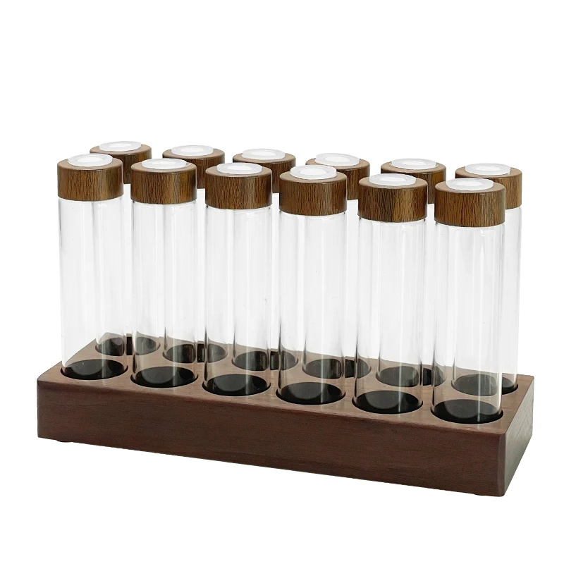 Coffee Beans Storage Container Display Rack Tea Tube Bottle Glass With Breathable Lid Espresso Accessory Tool Barista Coffeware