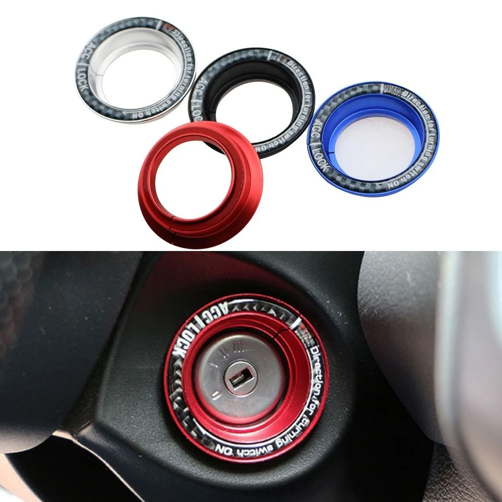 Car Ignition Key Switch Ring Cover Hole Circle Stickers for Ford Focus 2 3 MK2 MK3 Everest Ranger 2005 - 2018 Accessories