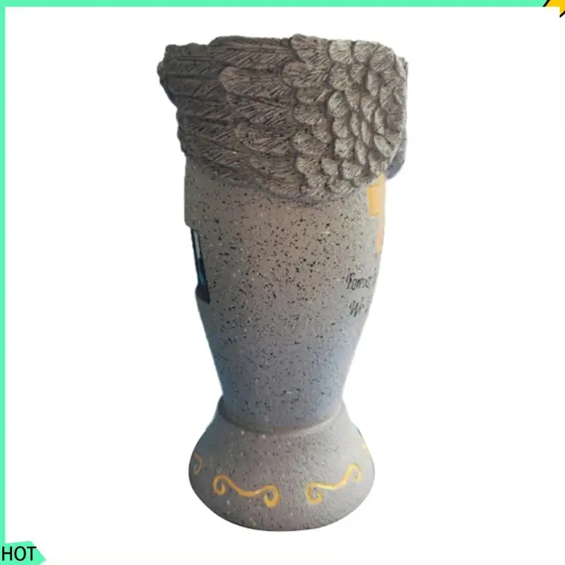 

AWAH Crosses Graveyard Flower Pot,Solar Cemetery Vase, Memorial Flower Stand With Spiked Tombstone, Flower Pot Display