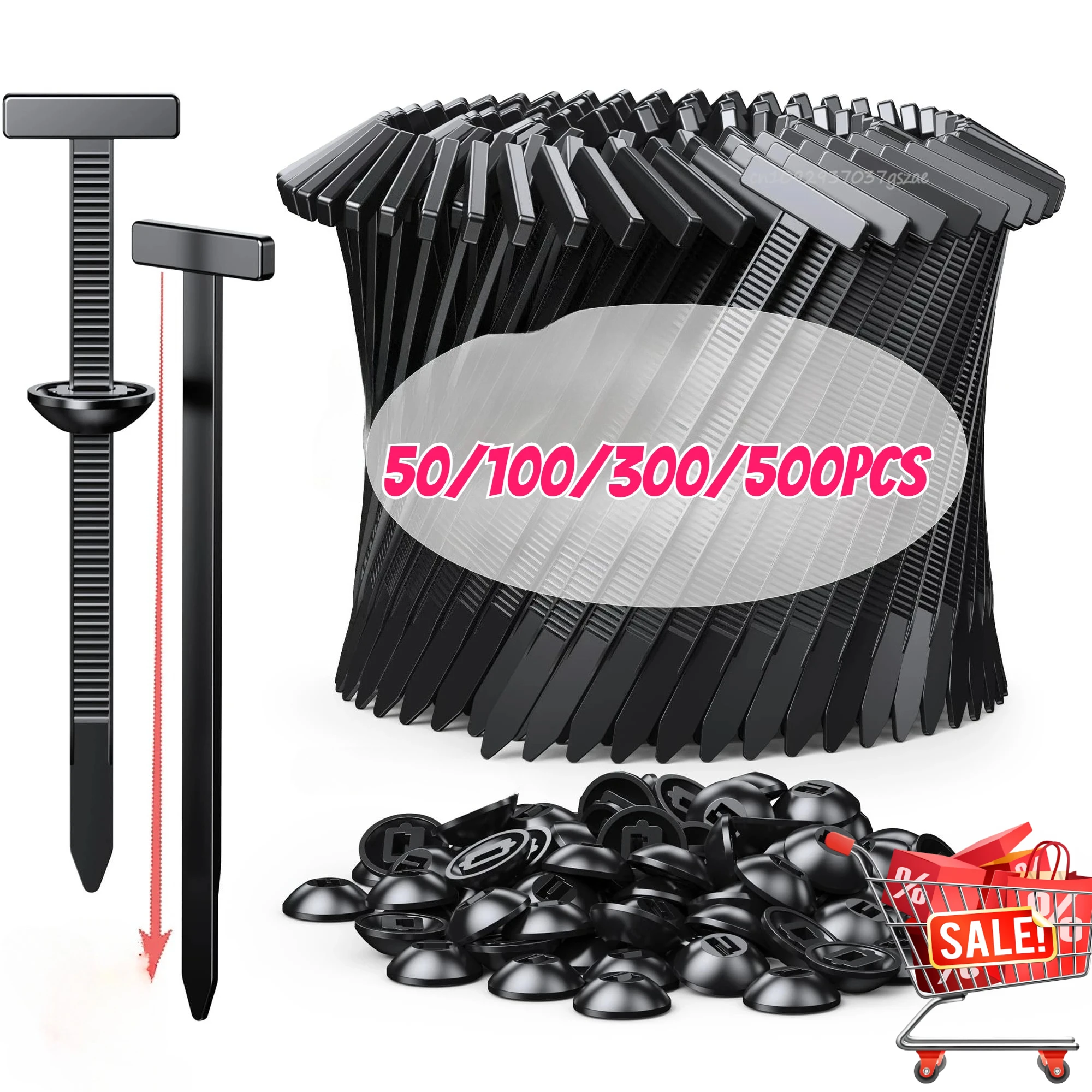 

50/100/300/500pcs Universal Car Zip Tie Buckle Plastic Fastener Clip for Car Fender Bumper Trunk Panel Fixing