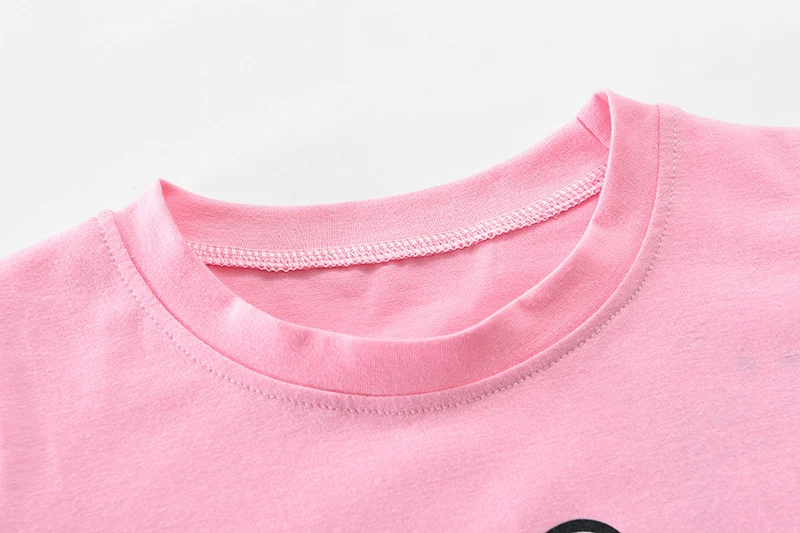 Little Hand Toddler Girls Cute Bunny Pajama Crew Neck Cotton Long Sleeve Sleeve Loungewear Night Suit for 2‑7T Home Wear