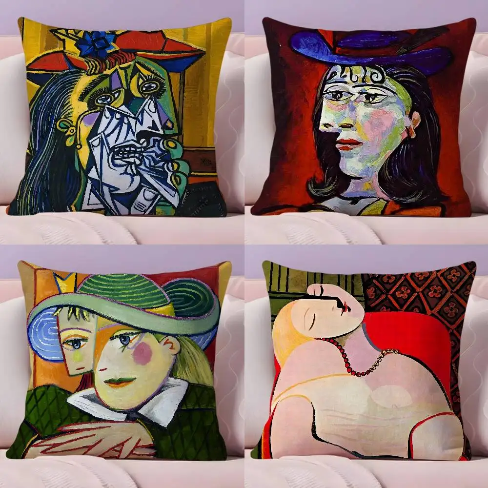 

Famous Artist P-PicassoS Pillow Case Pillowcase Ultra Soft Skin Friendly Fabric Cloud Like Comfort & Concealed Zipper