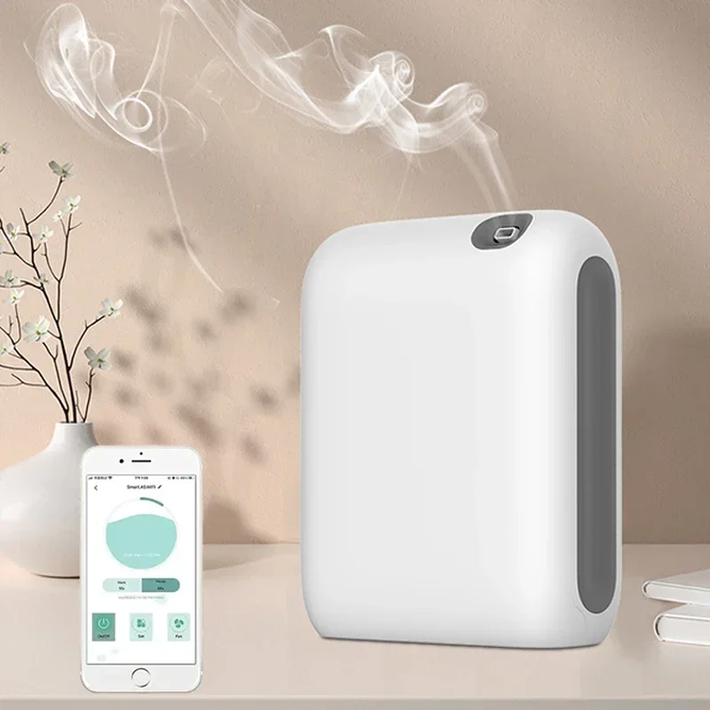 300m³Hotel Aroma Diffuser Essential Oil  Bluetooth Control Auto Flavoring Electric Smell For Home FreshenerDeviceBattery Version