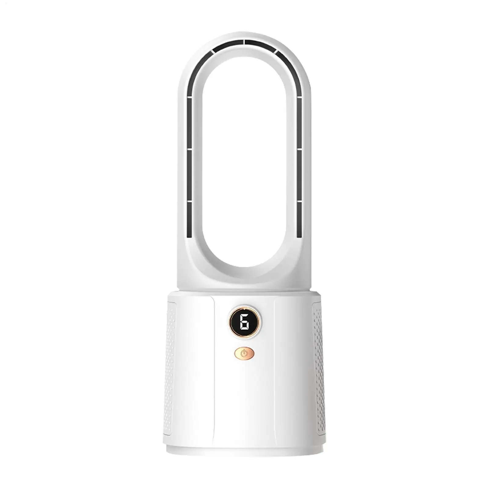 

Portable Fan USB Air Cooling Fans Electric Bladeless Fan Quiet Rechargeable Small Fan With Night Light 6-Speed Mute Table Cooler