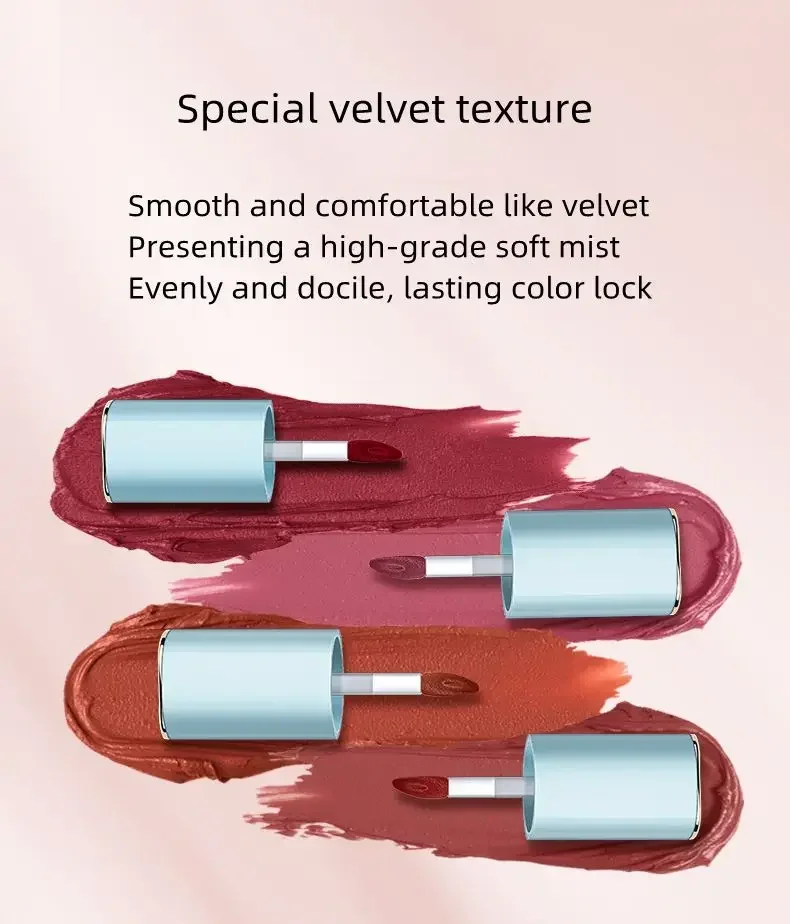 TIMAGE-pintalabios líquido con flores de Begonia, brillo de labios mate de terciopelo, maquillaje femenino, resistente al agua, cosmético de belleza rara de larga duración