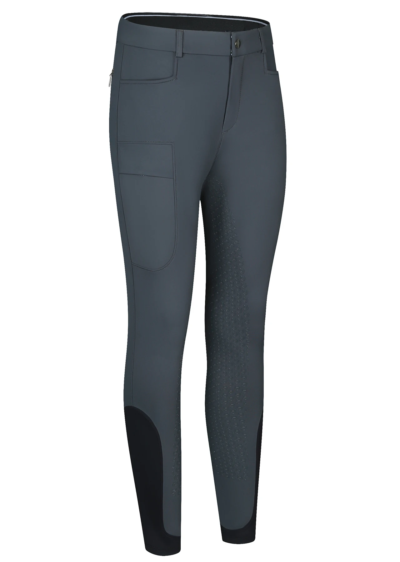 Professionelle Herren-Reithose mit Vollsilikon-Antirutsch-Beschichtung, Elastische Schnelltrocknende Reithose für Pferdesport M – Detail 8