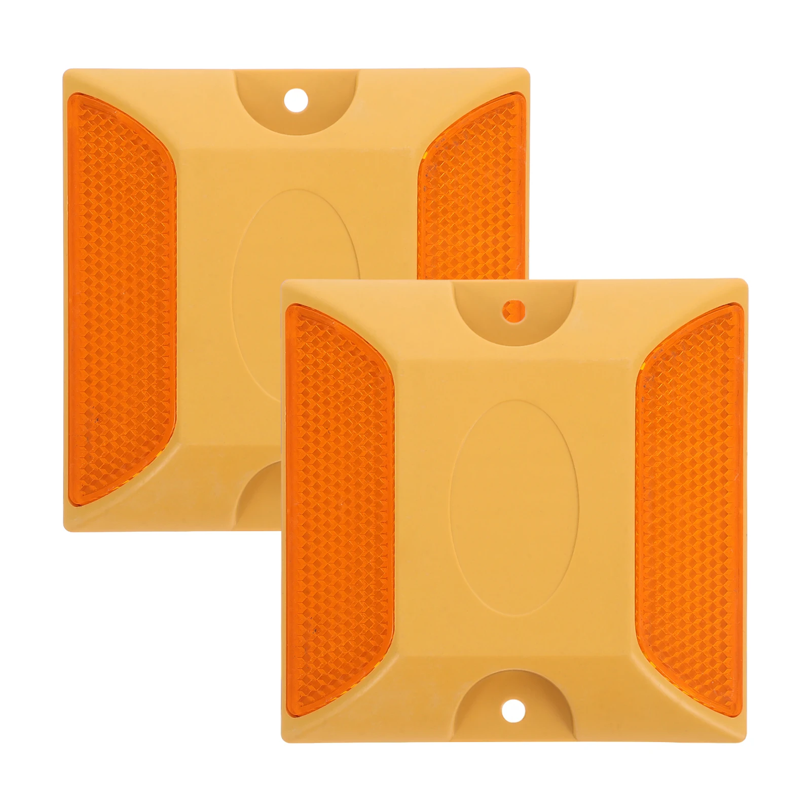 

2 Pcs Plastic Road Spikes Ground Markers Reflective Driveway Marking Tacks Pavement Studs