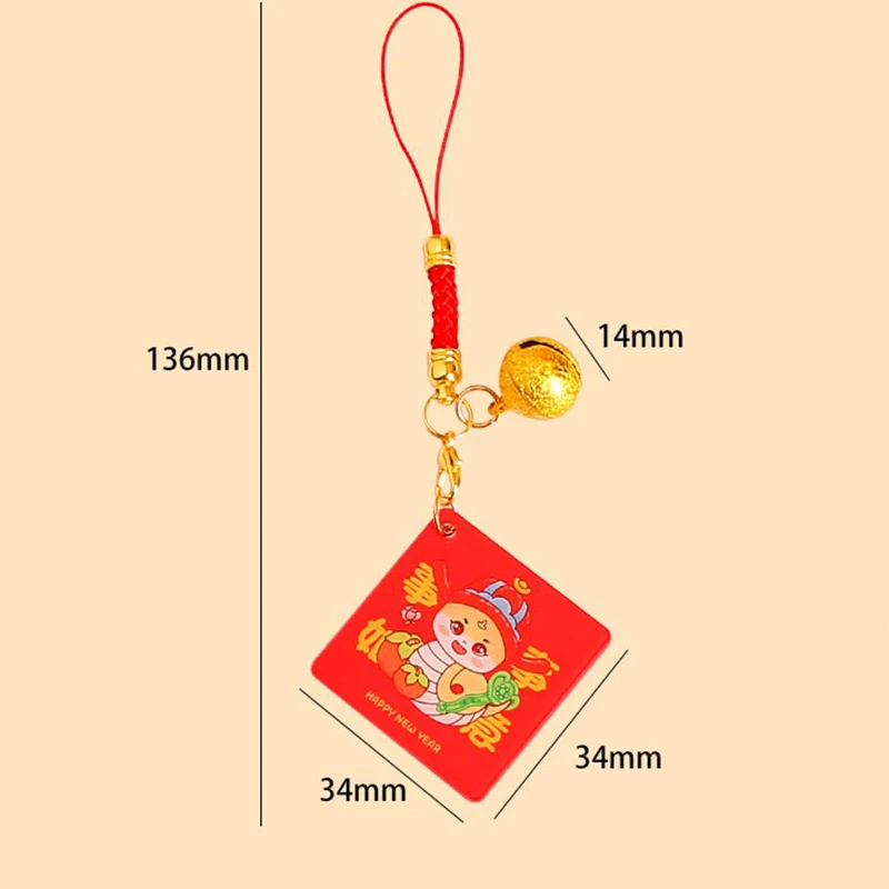1PC Lucky Mascot New Year Home Car Hanging Ornaments 2025 Year Of The Snake Signboard Mobile Phone Hanging Rope Pendant image 6