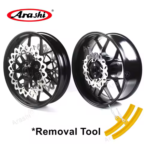 Arashi Front Rear Wheel Rim Brake Disc Rotor Set For HONDA CBR1000RR CBR 1000 RR Fireblade 2004 2005 17'' Motorcycle Tire Hub