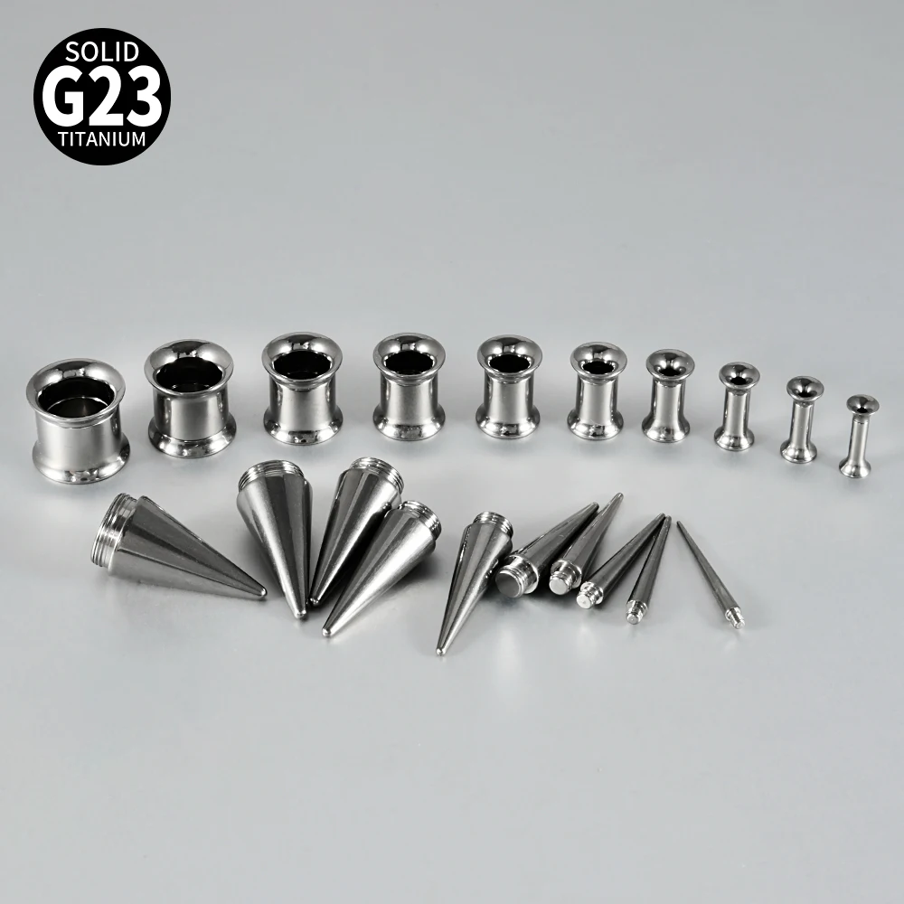 3pcs G23 Titanium Ear Taper Kit, Body Piercing Expander Set