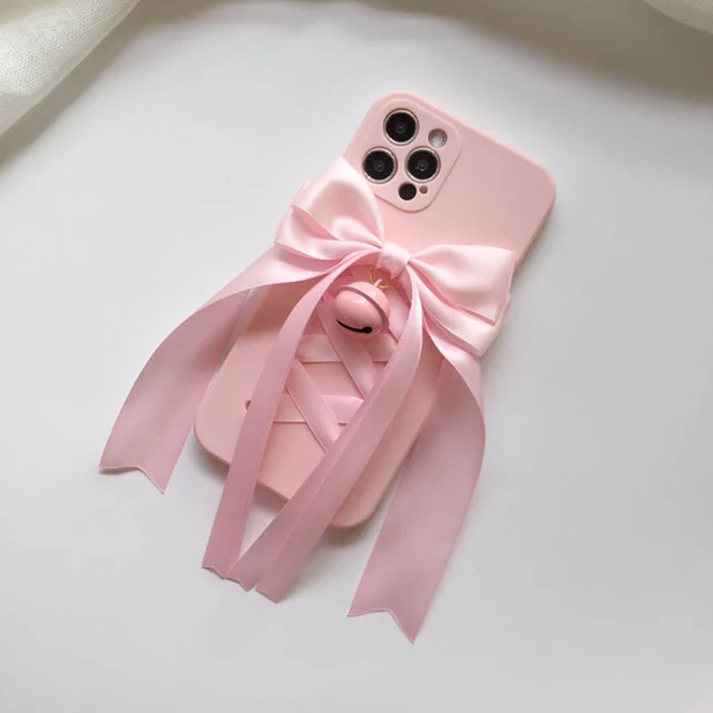 Jirai Kei Style Pink Kawaii 3D Bowknot Phone Cover Soft Case