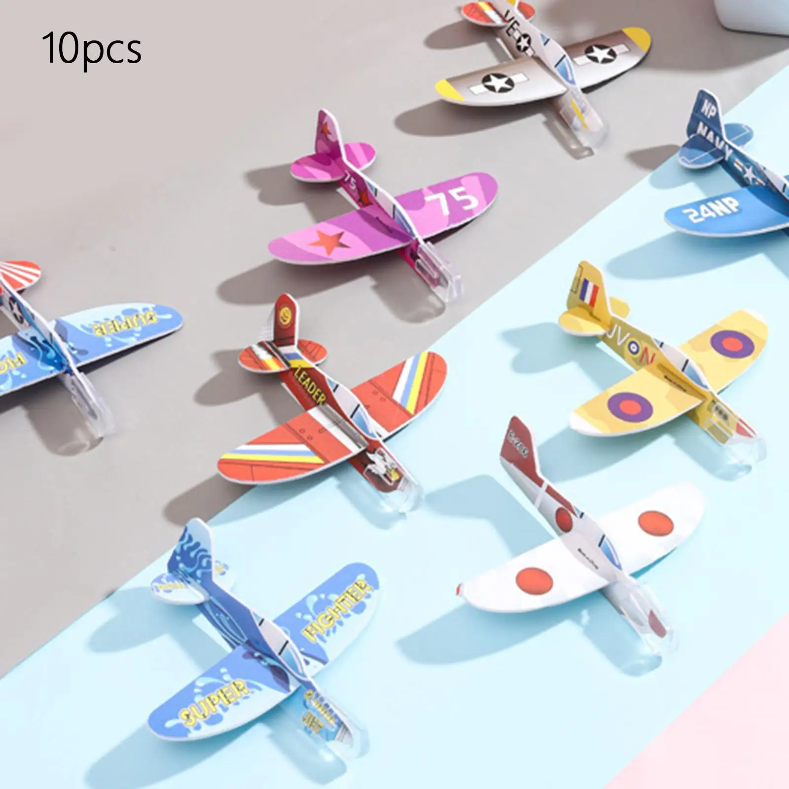 Mini avion en mousse à lancer pour garçons et filles, jouets d'avion, cadeau durable, 10 pièces