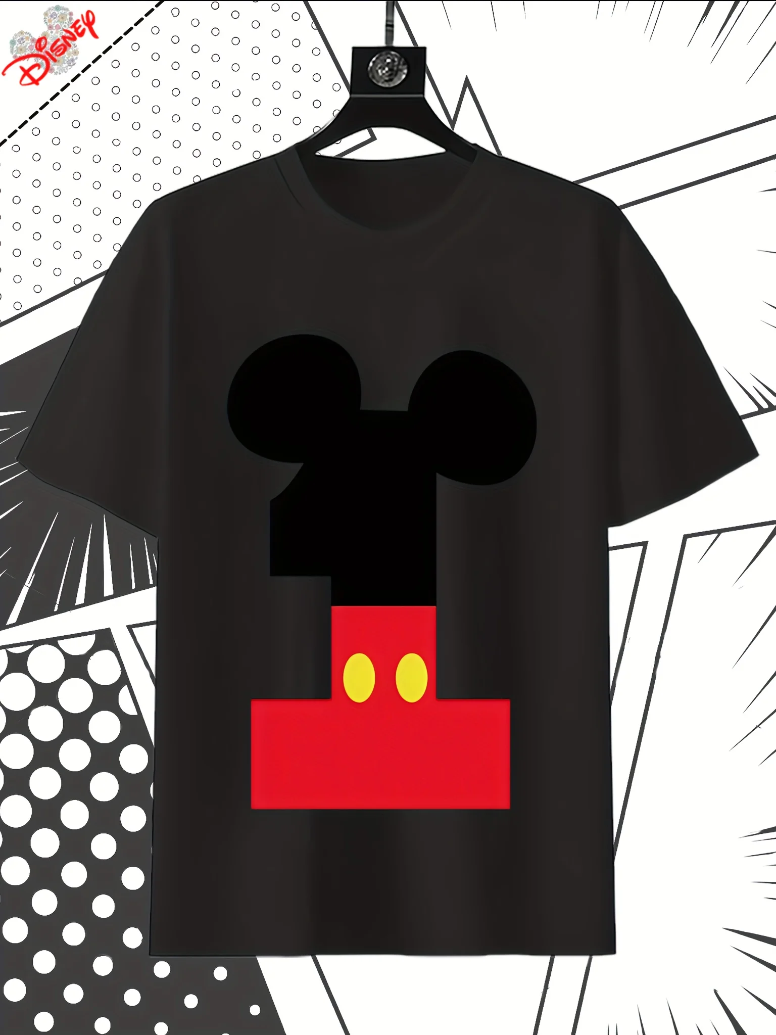 

Футболка с рисунком Микки и Минни Диснея — удобная повседневная летняя футболка с короткими рукавами и круглым вырезом с забавным принтом