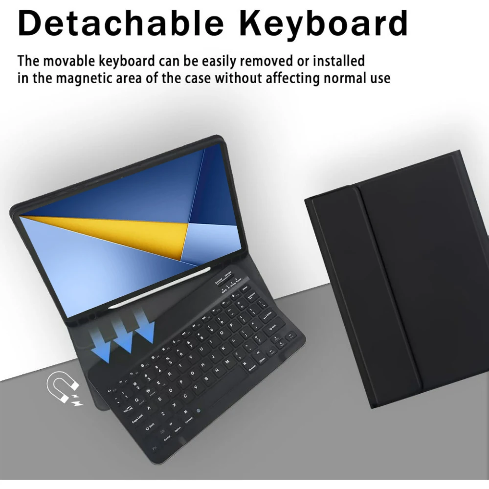Case for Xiaomi POCO Pad C1 9.7 Inch 2026,Detachable Bluetooth Keyboard