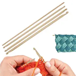 Double End Crochet Bamboo tunisino uncinetti ferri da maglia Set ergonomico Weave Craft Crochet Hook per la casa fai da te