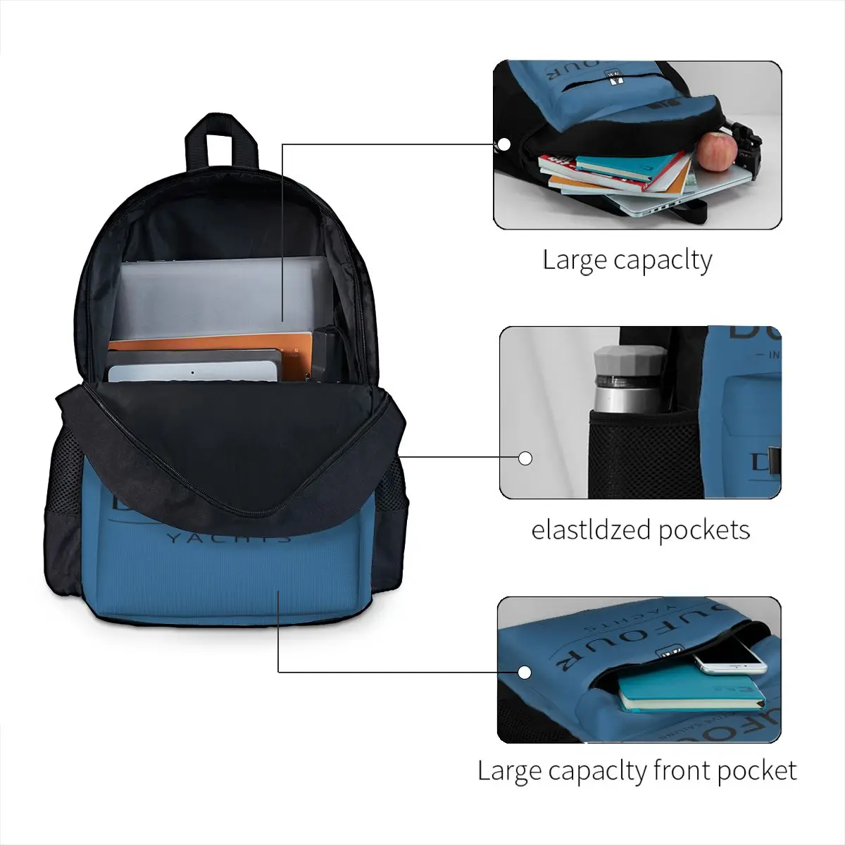 Dufour-Sac à dos Yacht pour garçons et filles, cartable pour étudiants, sacs d'école, sac à dos pour enfants de dessin animé, sac à dos pour ordinateur portable, sac initié, grande capacité