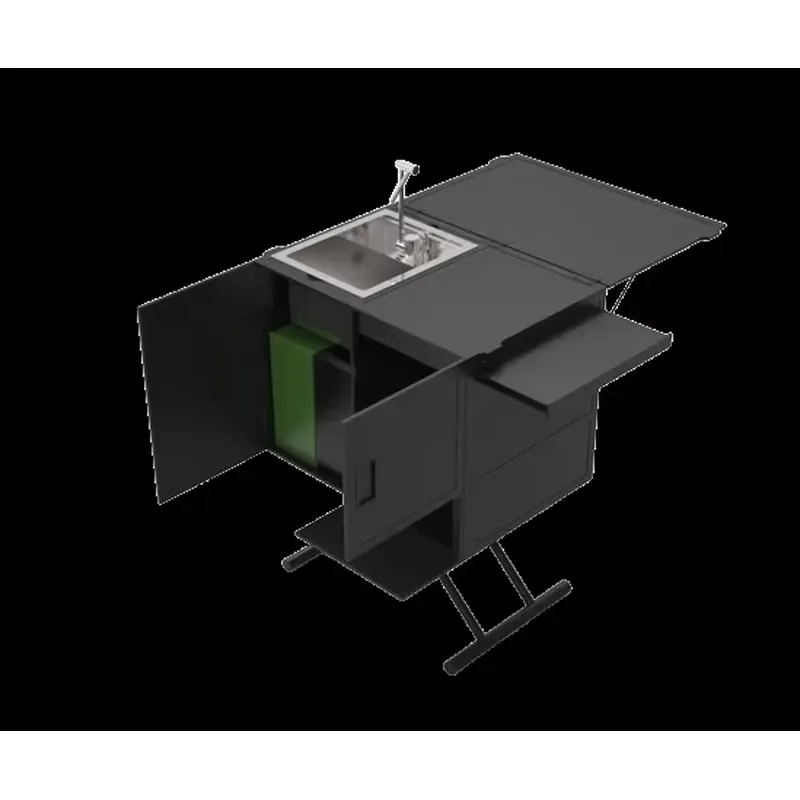 Custom High Quality Folding Storage Box For Outdoor Picnic Camping Multi Function Kitchen Box Compact Van Organizer Compact