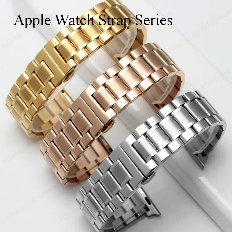 

Stainless Steel Strap for Apple Watch Strap Series 10/9/8/7/6/5/4/3/SE Metal Bracelet 49mm 45mm 44mm 42mm 46mm 41mm 40mm 38mm