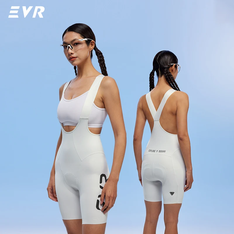 EVR Novo Short de Ciclismo Feminino de Cintura Alta, Resistente ao Suor, para Verão, para Bicicleta de Estrada, com Almofada Dupla Arrow
