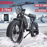 20inch C91 1000w electric bicycle fat tire e-bike for adults 48v 50km/h off road city ebike fatbike in EU Dutch warehouse