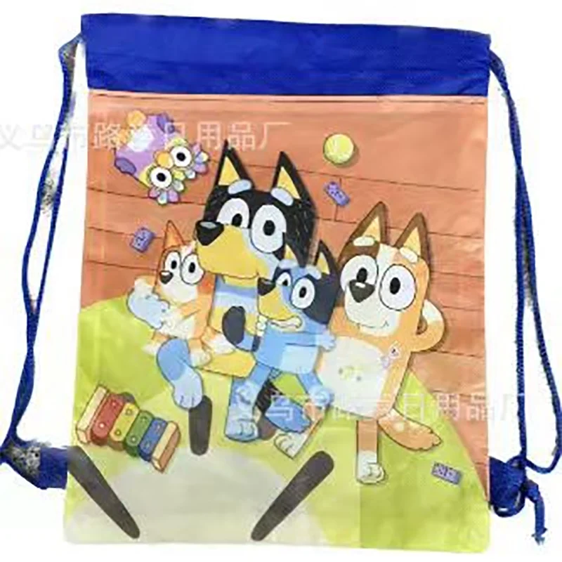 Bluey Bingo Cartoon Cute Non Woven Drawstring Bag Bundle Pocket Children\'S Gift