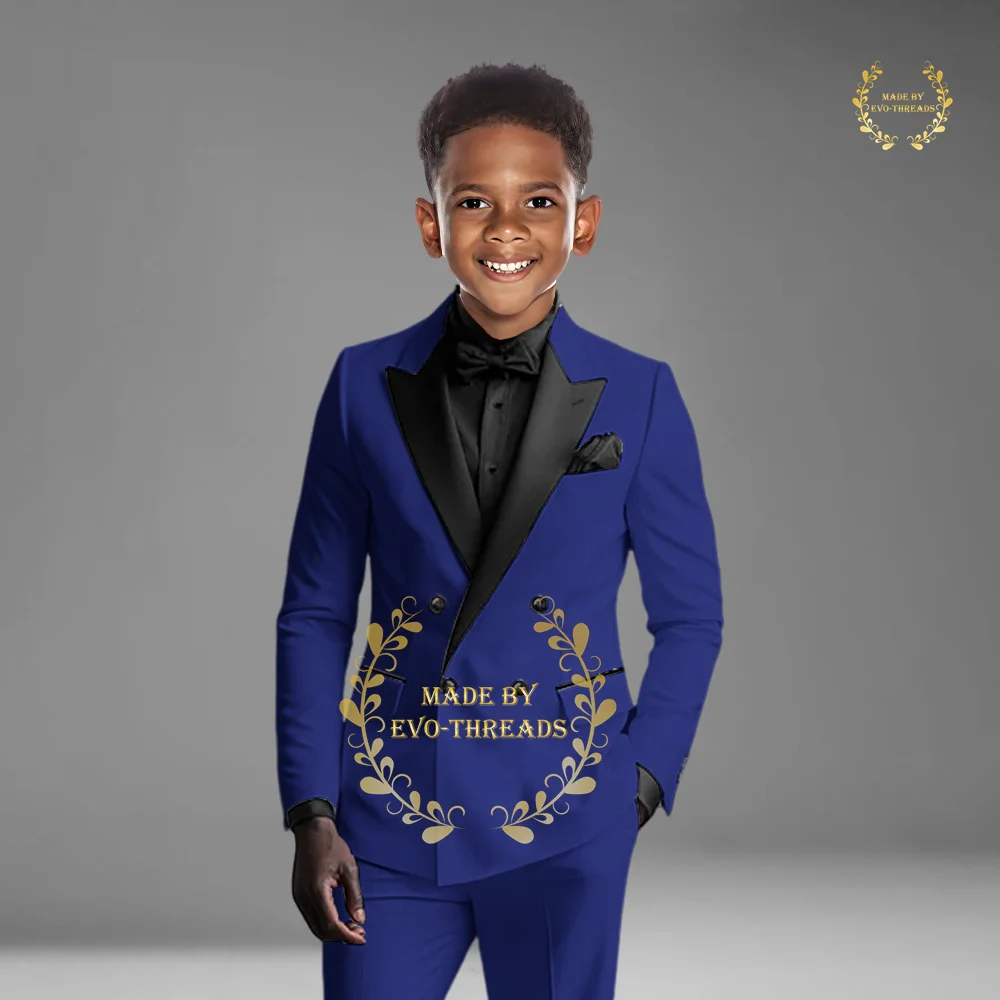 Boys' 2-piece White Suit Children Slim Fit Set Kids Blazer Jacket Pants Clothes Wedding Performance Party Costume, Custom Tuxedo