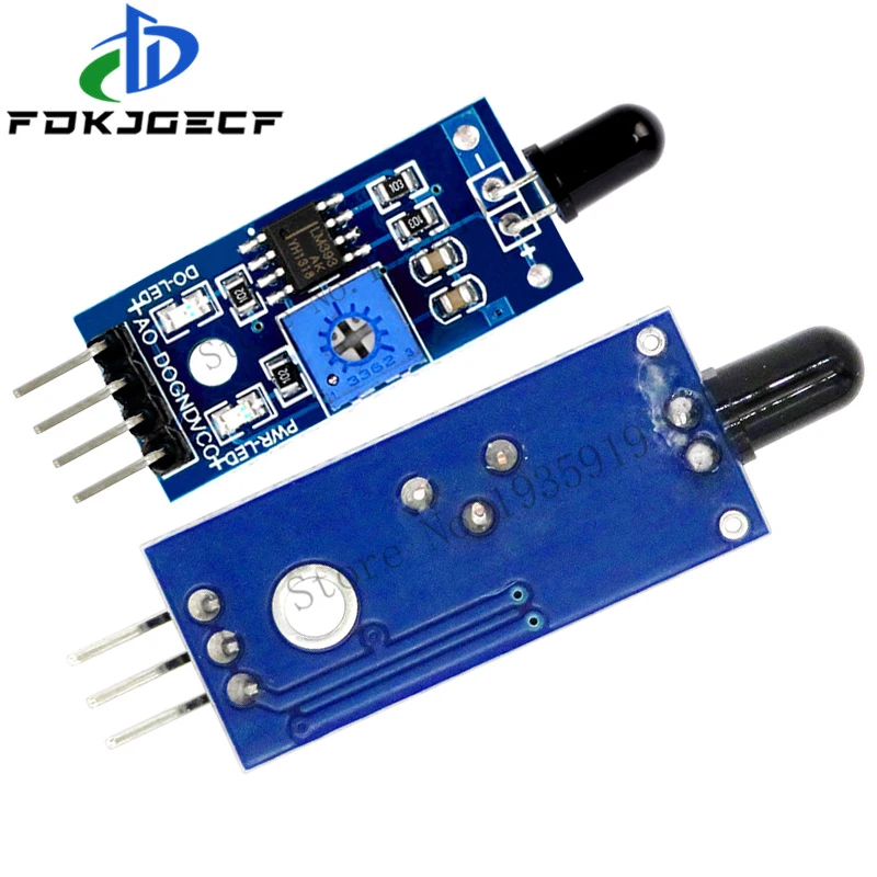 LM393 3 Pin / 4 Pin IR Flame Detection Sensor Module Fire Detector Infrared Receiver Module for arduino Diy Kit