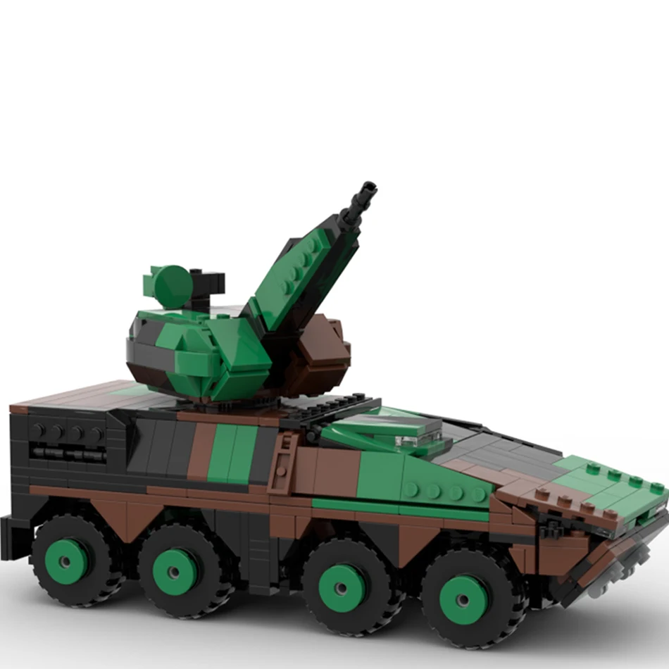 Hot Selling MOC Building Blocks Military Series GTK Boxer Tank Armored Vehicle Model Bricks DIY Creative Children Toys Souvenirs