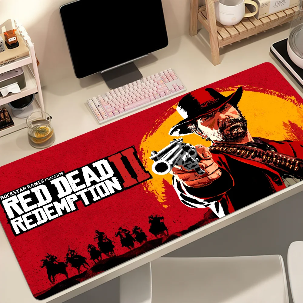 Tapis de souris Cool R-Red Dead R-Redemption 2, antidérapant, épais, pour étudiants, coussin de jeu, grand format, pour bureau