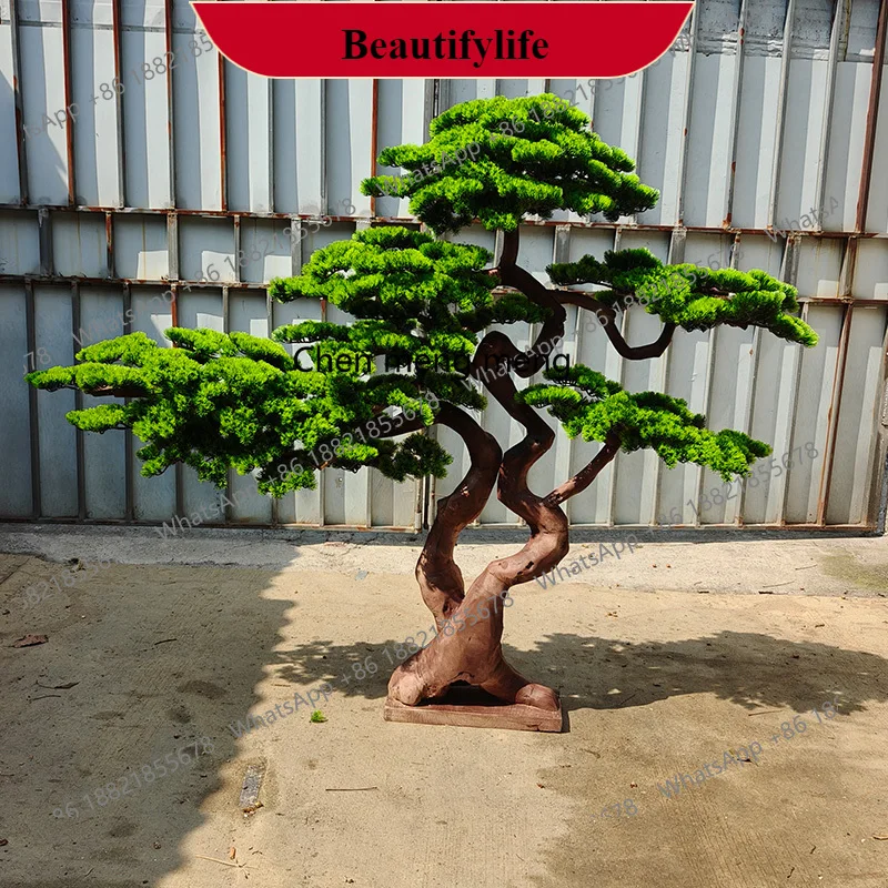 G153 New Chinese simulation modeling welcome pine landscape pine hotel shopping mall soft decoration fake tree