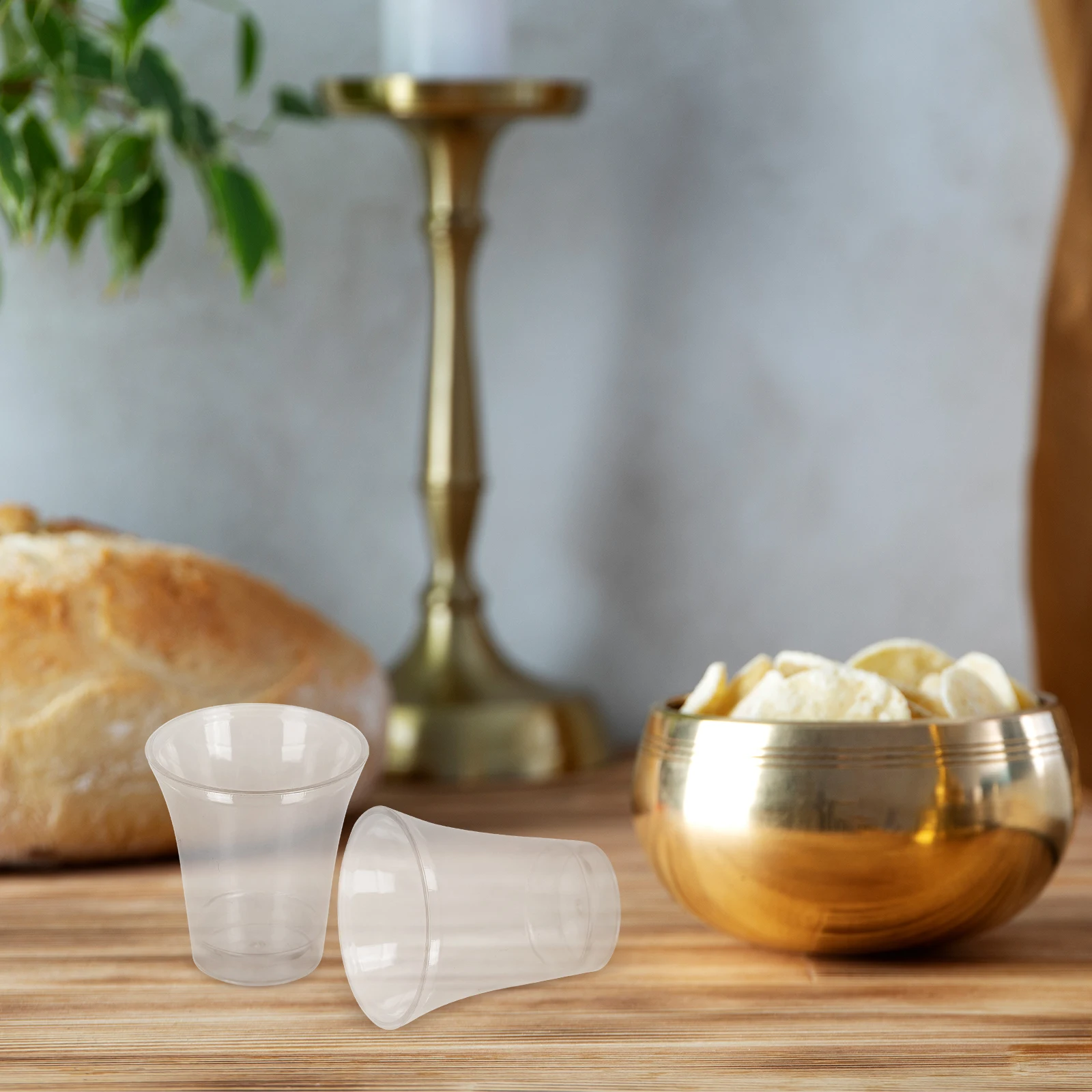 

200pcs Communion Cups Clear Plastic Church Service Disposable Sacrament Drinking Glasses for Kitchen Baptismal Tasting