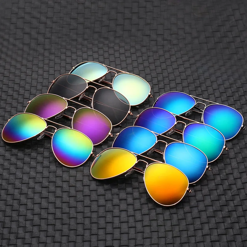 New Double Bridge Pilot Sunglasse Woman Alloy Frame Polit Mirror Sun Glasses Female Male UV400 Eyewear for Men