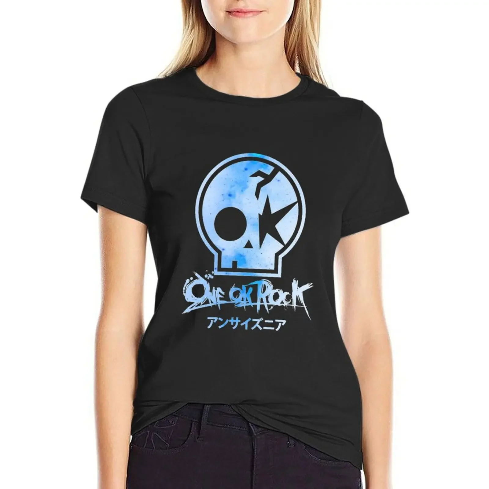 

one ok rock tour 2019tengkorak T-Shirt tees summer tops tops t-shirt dress for Women graphic