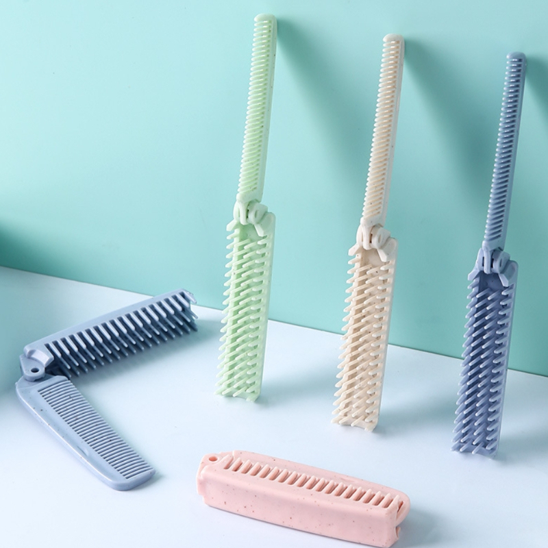  1pc Portable Travel Hair Comb Detangling Hair Brush Foldable Massage Comb Anti-Static Combs Hair Styling Tool 