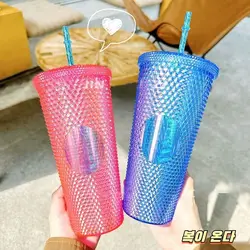 Party Supplies ECOZEN Straws Recycling Reusable Large Diameter Straw Multi-color With Clasps Plastic Drinking Straws for Kids