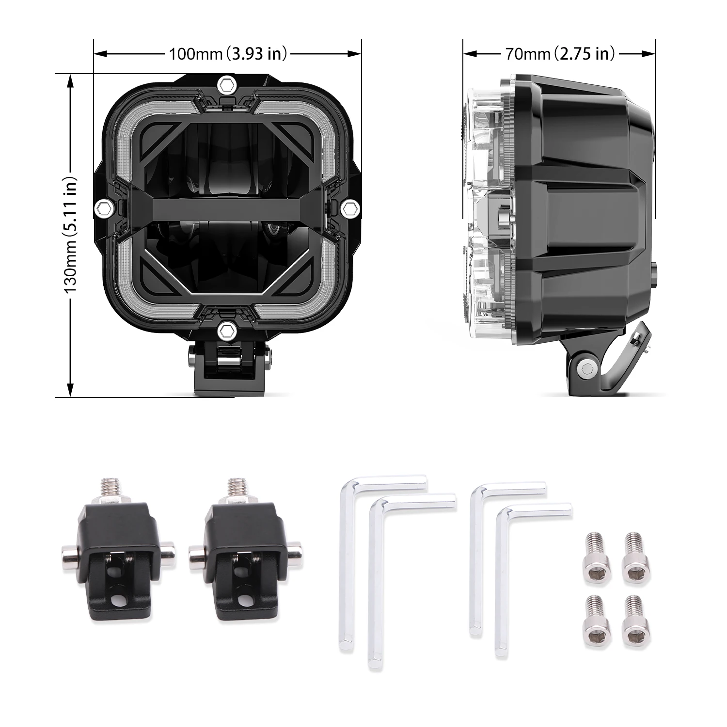Super Bright LED Work Light Bar for Car Offroad Truck SUV ATV Motorcycle White & Amber Drl 12v Led Lamp Driving Light Spotlight - Image 6