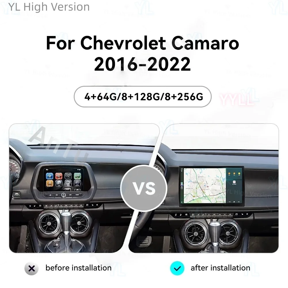 11.6” Android Auto Car Multimedia Automotive For Chevrolet Camaro 2016~2023 CarPlay GPS Navigation Car Radio Stereo Head Unit 4G