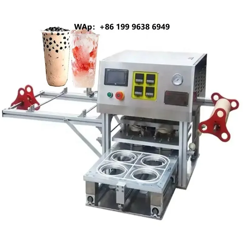 Plastic Cup High Quality Table Top Bubble Tea Sealer Sealing Machine Bubble Tea Water Cup Filling Sealing Machine
