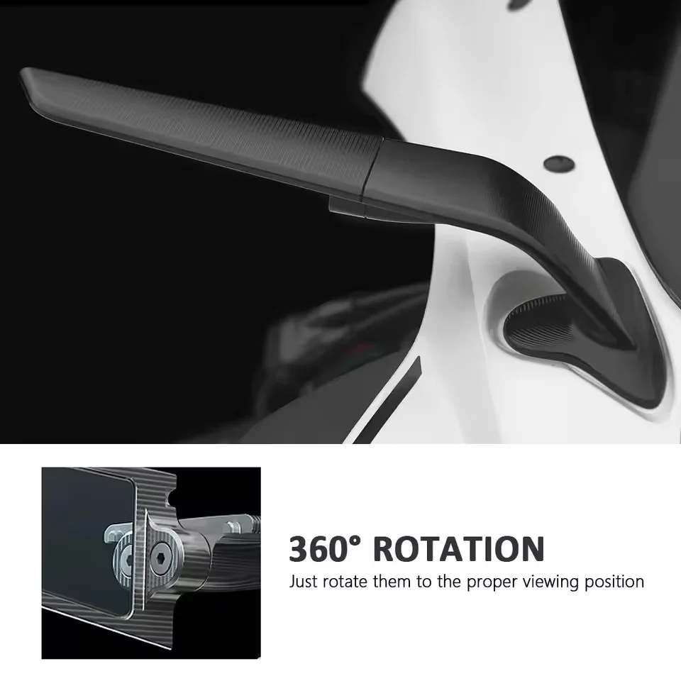 

Motorcycle Rearview Mirror Stealth Sport Winglet Mirrors For Yamaha YZF-R6 YZF R6 2017-2020 YZF-R7 YZF R7 2021-2025 2024 2023