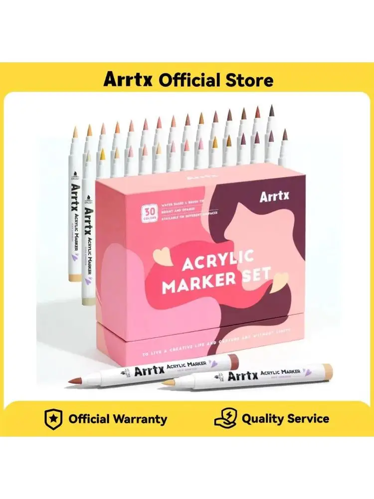 Arrtx 30 Kolorów Akrylowe Markery w Kolorach Skóry, Pisaki do Malowania w Odcieniach Skóry, Markery do Malowania dla Artystów, Dorosłych, do Kolorowania i Rysowania — zdjęcie produktu 7