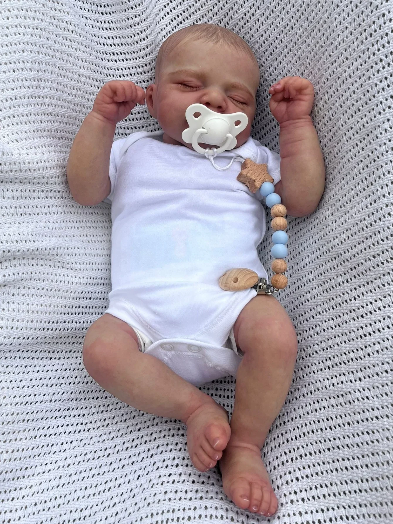 Risbecko 19 inch al geschilderd afgewerkte herboren babypop - handgemaakte herboren Preemie baby pasgeboren kinderen speelgoed cadeau meisje poppen