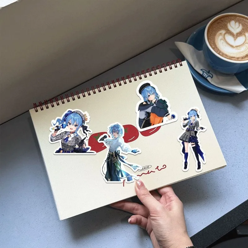 Hoshimachi Suisei Aufkleber Hochwertige Farbgebung Anime Cartoon Sekundäre Elemente Druck Studenten Niedliche Handbuch Wasserfeste Aufkleber – Detail 5