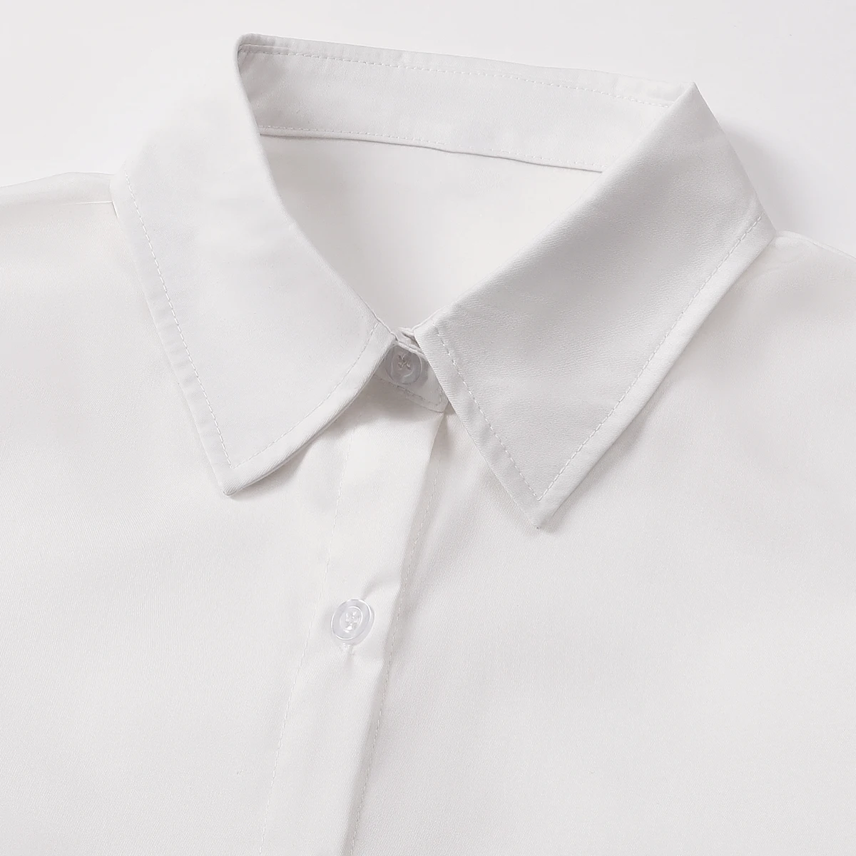 White Shirt Kids Girls School Graduation Birthday Wedding Daily Tops Casual New Style Clothes  Long Sleeve 8 to 14 year