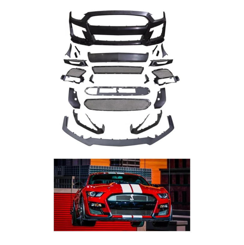 New Arrival Shelby GT500 Body Kit For Ford Mustang 2018-2021 Upgrade GT500 Car Bumper Body Kit