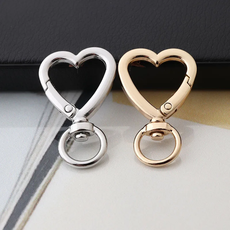 

1Pcs Heart Snap Hook Trigger Clips Buckles Lobster Clasps Clips Key Ring for DIY Keychain Lanyard Jewelry Making Accessories